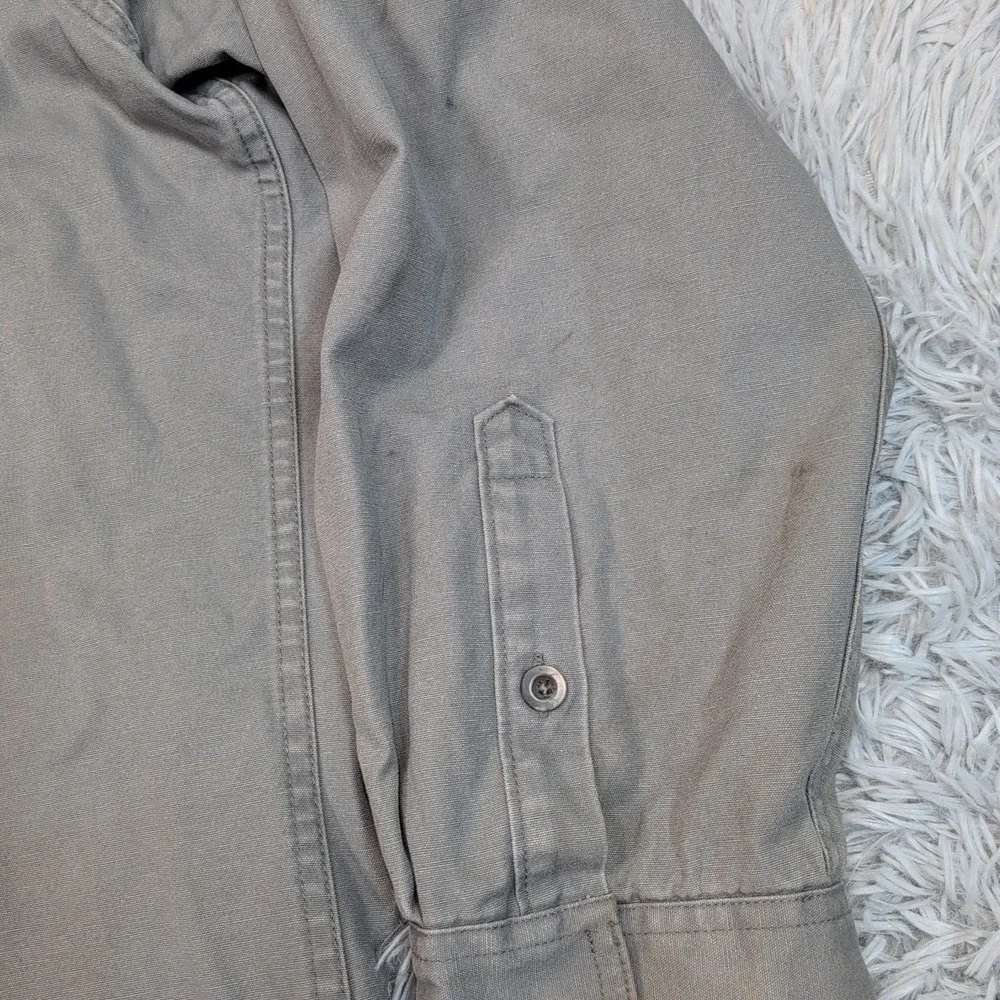 Cabela's Jacket Mens XL Gray Barn Chore  Work Pockets Shacket Button‎ Up Grunge